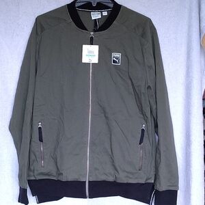 Puma Olive Green Bomber Jacket